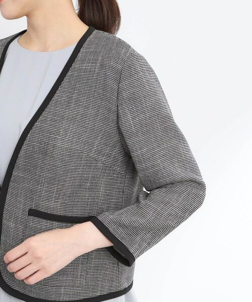 Reflect / リフレクト ノーカラージャケット | 【夏SALE/R‐QUALITY/手洗い可】パイピングジャケット | 詳細15