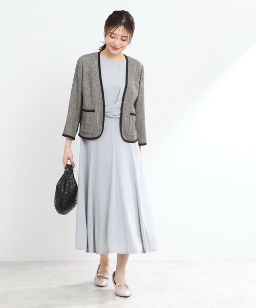 Reflect / リフレクト ノーカラージャケット | 【夏SALE/R‐QUALITY/手洗い可】パイピングジャケット | 詳細7