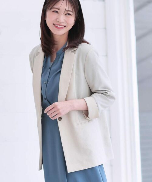 Reflect / リフレクト テーラードジャケット | 【マシンウォッシュ可/セットアップ可/通勤におすすめ】ドライタッチジャケット | 詳細6