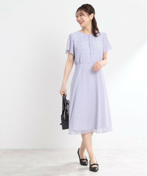 Reflect / リフレクト ミニ丈・ひざ丈ワンピース | 【夏SALE/WEB先行カラーあり/マシンウォッシュ可】コツキ幾何柄ワンピース | 詳細15