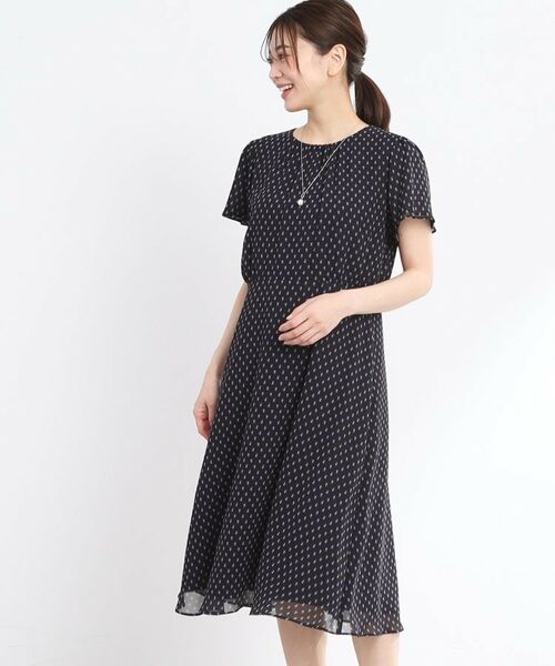 Reflect / リフレクト ミニ丈・ひざ丈ワンピース | 【夏SALE/WEB先行カラーあり/マシンウォッシュ可】コツキ幾何柄ワンピース | 詳細17