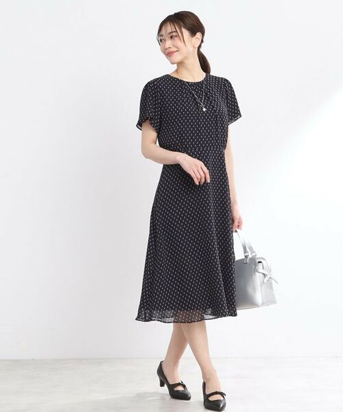 Reflect / リフレクト ミニ丈・ひざ丈ワンピース | 【夏SALE/WEB先行カラーあり/マシンウォッシュ可】コツキ幾何柄ワンピース | 詳細18