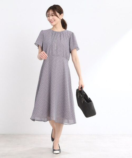 Reflect / リフレクト ミニ丈・ひざ丈ワンピース | 【夏SALE/WEB先行カラーあり/マシンウォッシュ可】コツキ幾何柄ワンピース | 詳細6