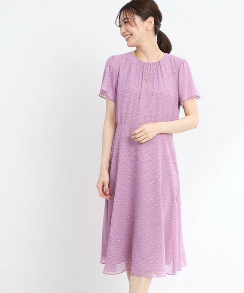 Reflect/リフレクト 【WEB先行カラーあり/マシンウォッシュ可】コツキ幾何柄ワンピース ピンク(172) 11(L) Reflect/リフレクト 【WEB先行カラーあり/マシンウォッシュ可】コツキ幾何柄ワンピース ピンク(172) 11(L)