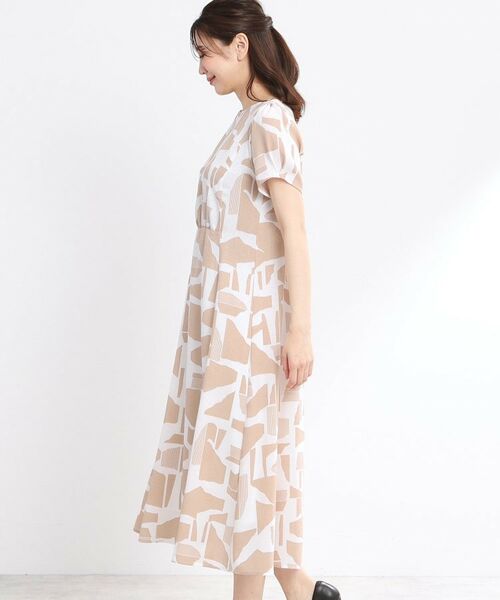 Reflect / リフレクト ロング・マキシ丈ワンピース | 【WEB先行カラーあり／マシンウォッシュ可】幾何モチーフプリントワンピース | 詳細16