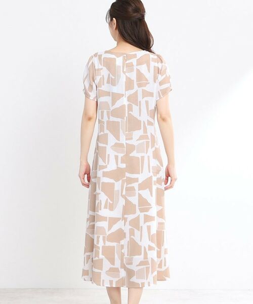 Reflect / リフレクト ロング・マキシ丈ワンピース | 【WEB先行カラーあり／マシンウォッシュ可】幾何モチーフプリントワンピース | 詳細17