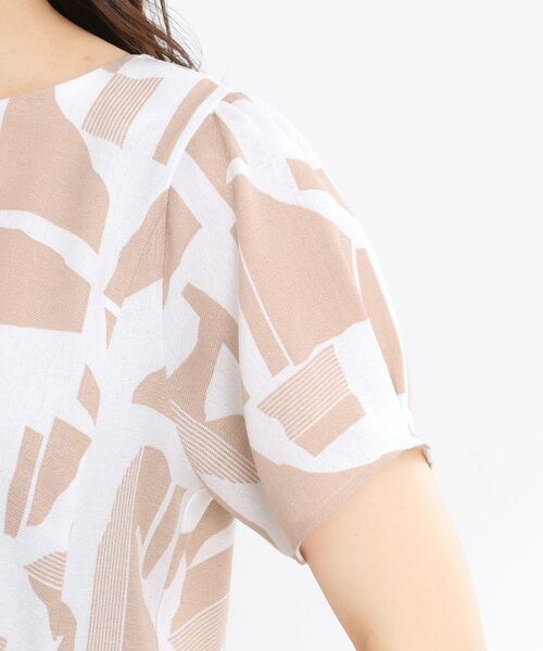 Reflect / リフレクト ロング・マキシ丈ワンピース | 【WEB先行カラーあり／マシンウォッシュ可】幾何モチーフプリントワンピース | 詳細20