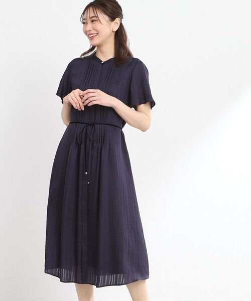 Reflect / リフレクト ミニ丈・ひざ丈ワンピース | 【夏SALE/手洗い可】シャドーボーダーワンピース | 詳細14