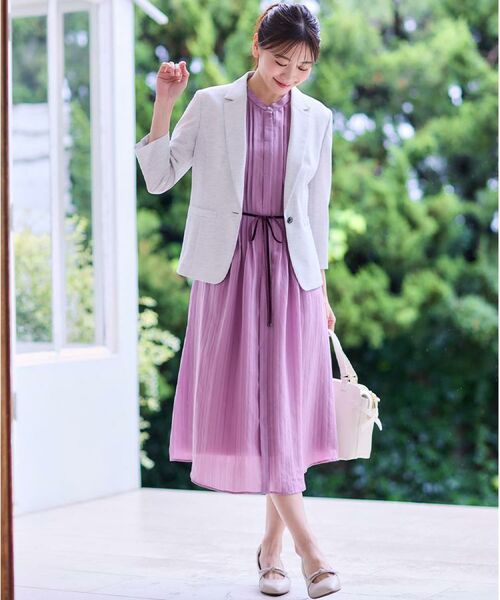 Reflect / リフレクト ミニ丈・ひざ丈ワンピース | 【夏SALE/手洗い可】シャドーボーダーワンピース | 詳細2