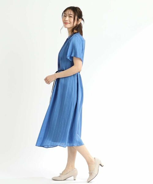 Reflect / リフレクト ミニ丈・ひざ丈ワンピース | 【夏SALE/手洗い可】シャドーボーダーワンピース | 詳細3