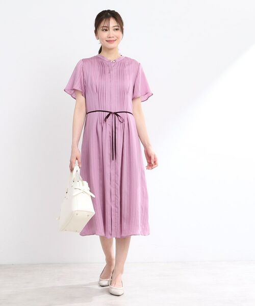 Reflect / リフレクト ミニ丈・ひざ丈ワンピース | 【夏SALE/手洗い可】シャドーボーダーワンピース | 詳細7