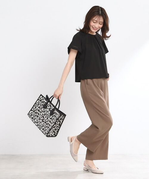 Reflect / リフレクト パンツ | 【マシンウォッシュ可／ウエスト総ゴム】すっきり見えワイドシルエットパンツ | 詳細14