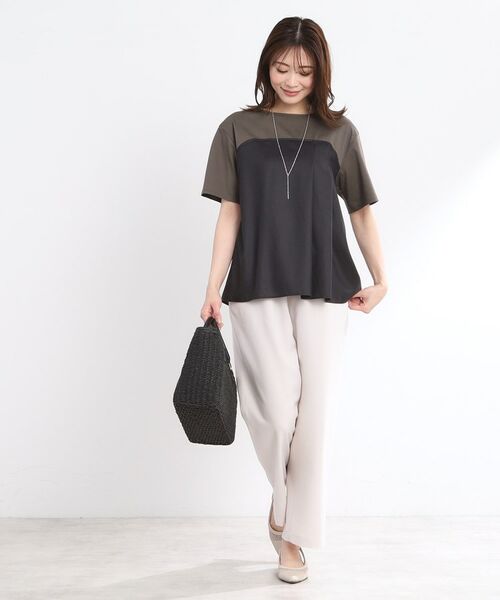 Reflect / リフレクト パンツ | 【マシンウォッシュ可／ウエスト総ゴム】すっきり見えワイドシルエットパンツ | 詳細19