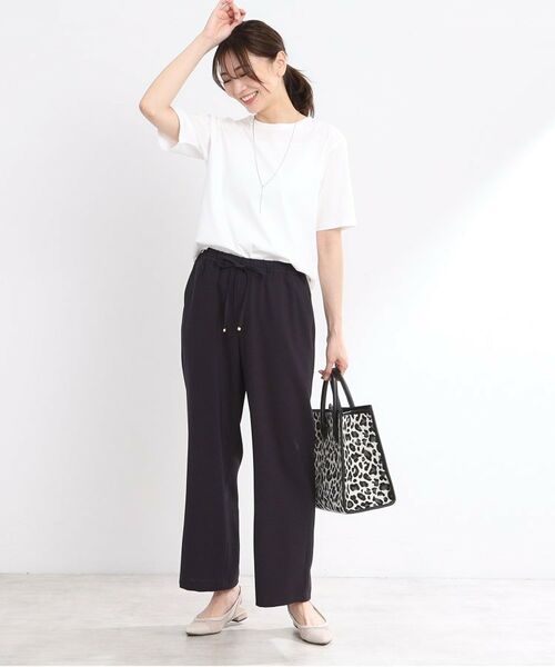 Reflect / リフレクト パンツ | 【マシンウォッシュ可／ウエスト総ゴム】すっきり見えワイドシルエットパンツ | 詳細23