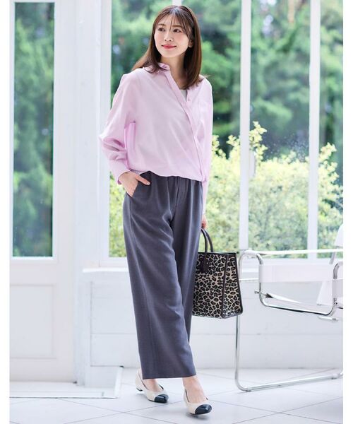 Reflect / リフレクト パンツ | 【マシンウォッシュ可／ウエスト総ゴム】すっきり見えワイドシルエットパンツ | 詳細5