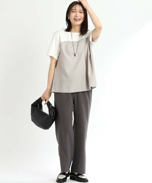 Reflect / リフレクト パンツ | 【マシンウォッシュ可／ウエスト総ゴム】すっきり見えワイドシルエットパンツ | 詳細6