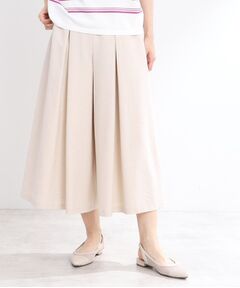 Reflect / リフレクト ショート・ハーフ・半端丈パンツ | 【洗える】タックスカート風ワイドパンツ