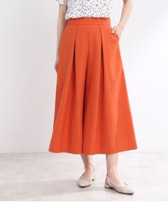 Reflect / リフレクト ショート・ハーフ・半端丈パンツ | 【洗える】タックスカート風ワイドパンツ