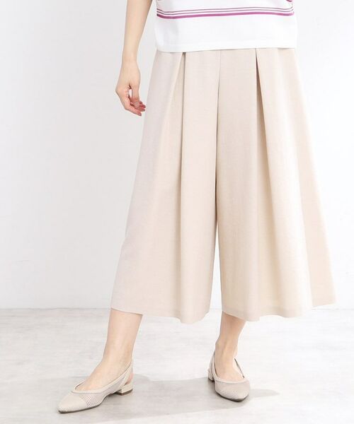 Reflect / リフレクト ショート・ハーフ・半端丈パンツ | 【洗える】タックスカート風ワイドパンツ | 詳細10