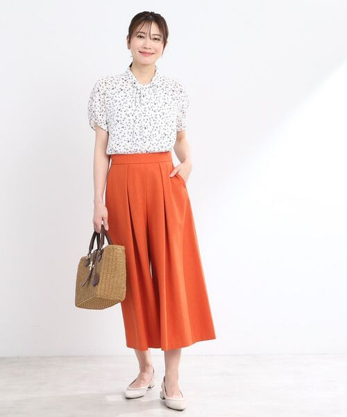 Reflect / リフレクト ショート・ハーフ・半端丈パンツ | 【洗える】タックスカート風ワイドパンツ | 詳細12