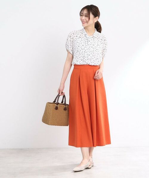 Reflect / リフレクト ショート・ハーフ・半端丈パンツ | 【洗える】タックスカート風ワイドパンツ | 詳細13