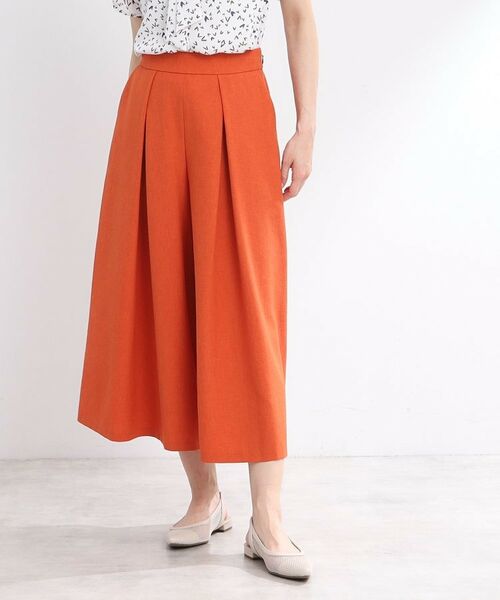 Reflect / リフレクト ショート・ハーフ・半端丈パンツ | 【洗える】タックスカート風ワイドパンツ | 詳細14