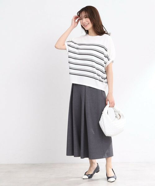 Reflect / リフレクト ショート・ハーフ・半端丈パンツ | 【洗える】タックスカート風ワイドパンツ | 詳細16