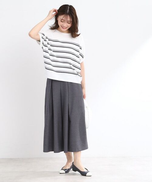 Reflect / リフレクト ショート・ハーフ・半端丈パンツ | 【洗える】タックスカート風ワイドパンツ | 詳細17