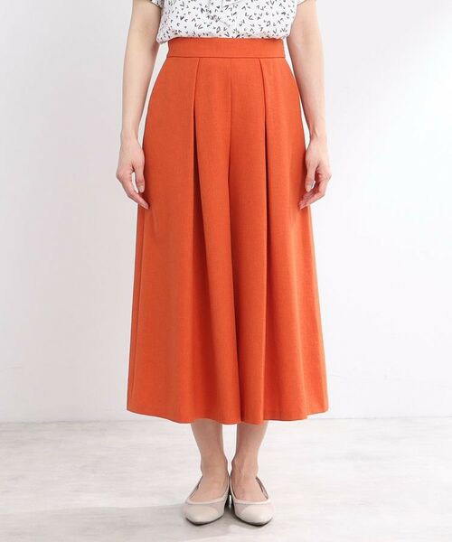 Reflect / リフレクト ショート・ハーフ・半端丈パンツ | 【洗える】タックスカート風ワイドパンツ | 詳細21