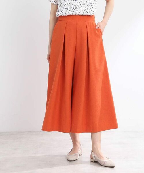 Reflect / リフレクト ショート・ハーフ・半端丈パンツ | 【洗える】タックスカート風ワイドパンツ | 詳細29