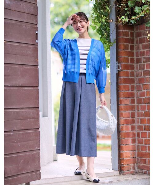 Reflect / リフレクト ショート・ハーフ・半端丈パンツ | 【洗える】タックスカート風ワイドパンツ | 詳細4