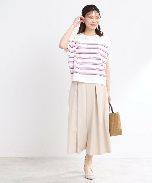 Reflect / リフレクト ショート・ハーフ・半端丈パンツ | 【洗える】タックスカート風ワイドパンツ | 詳細8