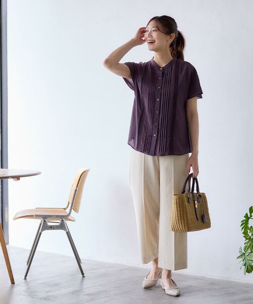 Reflect / リフレクト ショート・ハーフ・半端丈パンツ | 【マシンウォッシュ可／セットアップ可／通勤におすすめ】ドライタッチストレートパンツ | 詳細2