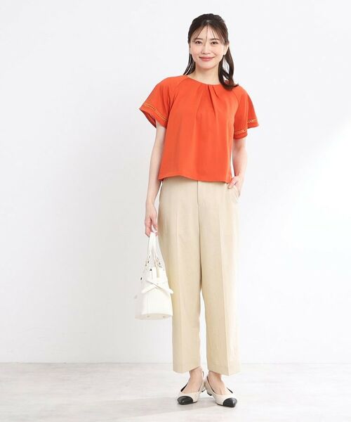 Reflect / リフレクト ショート・ハーフ・半端丈パンツ | 【マシンウォッシュ可／セットアップ可／通勤におすすめ】ドライタッチストレートパンツ | 詳細21