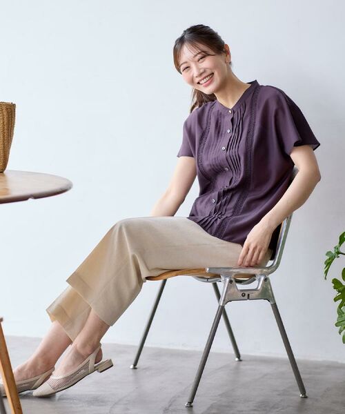 Reflect / リフレクト ショート・ハーフ・半端丈パンツ | 【マシンウォッシュ可／セットアップ可／通勤におすすめ】ドライタッチストレートパンツ | 詳細3