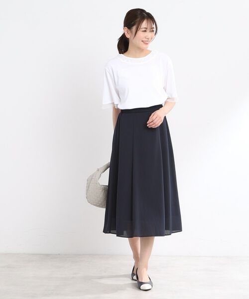 Reflect / リフレクト ロング・マキシ丈スカート | 【マシンウォッシュ可/ウエスト総ゴム/セットアップ可】エアリーロングスカート | 詳細16