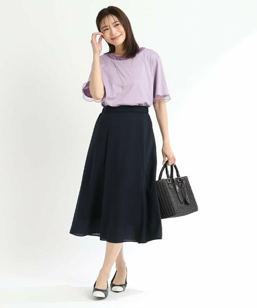 Reflect / リフレクト ロング・マキシ丈スカート | 【マシンウォッシュ可/ウエスト総ゴム/セットアップ可】エアリーロングスカート | 詳細4