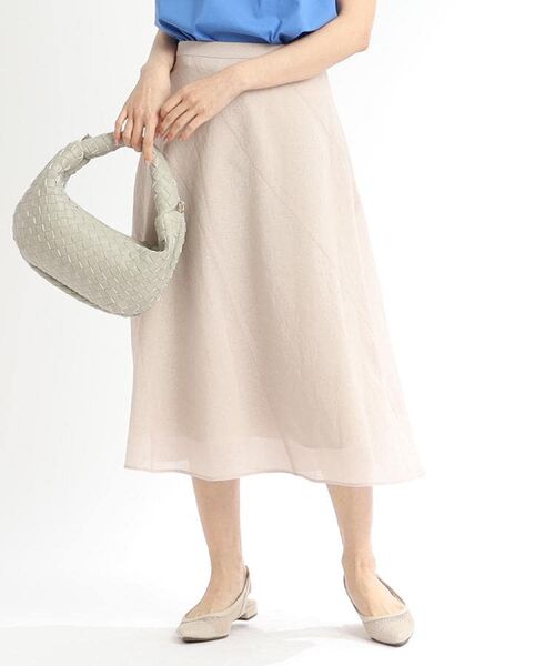 Reflect / リフレクト スカート | 【手洗い可】シアーガーゼフレアスカート(ピンクベージュ(053))