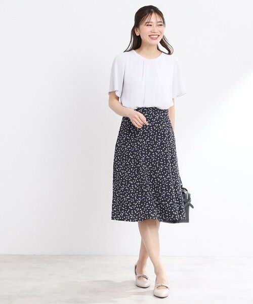 Reflect / リフレクト ミニ・ひざ丈スカート | 【マシンウォッシュ可/セットアップ可】Aラインプリントスカート | 詳細11