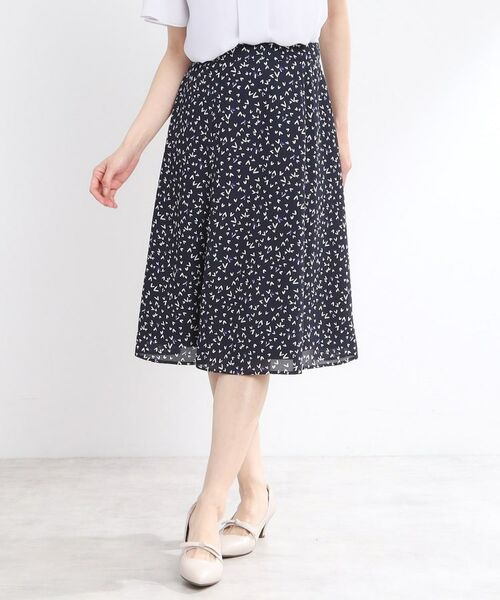 Reflect / リフレクト ミニ・ひざ丈スカート | 【マシンウォッシュ可/セットアップ可】Aラインプリントスカート | 詳細12