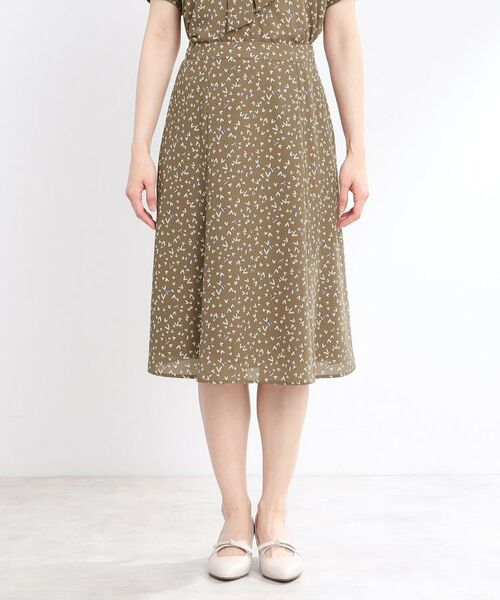 Reflect / リフレクト ミニ・ひざ丈スカート | 【マシンウォッシュ可/セットアップ可】Aラインプリントスカート | 詳細15