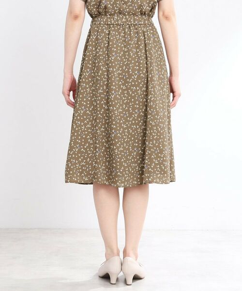 Reflect / リフレクト ミニ・ひざ丈スカート | 【マシンウォッシュ可/セットアップ可】Aラインプリントスカート | 詳細17