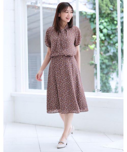 Reflect / リフレクト ミニ・ひざ丈スカート | 【マシンウォッシュ可/セットアップ可】Aラインプリントスカート | 詳細2