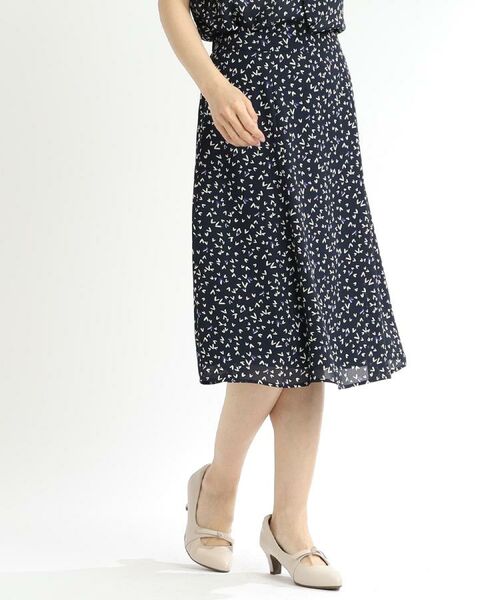 Reflect / リフレクト ミニ・ひざ丈スカート | 【マシンウォッシュ可/セットアップ可】Aラインプリントスカート | 詳細23