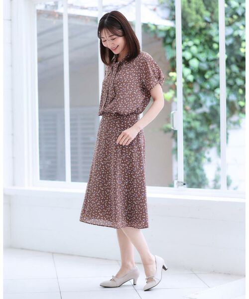 Reflect / リフレクト ミニ・ひざ丈スカート | 【マシンウォッシュ可/セットアップ可】Aラインプリントスカート | 詳細3