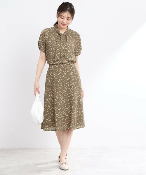 Reflect / リフレクト ミニ・ひざ丈スカート | 【マシンウォッシュ可/セットアップ可】Aラインプリントスカート | 詳細5