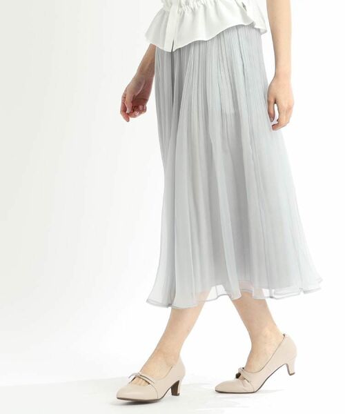 Reflect / リフレクト ロング・マキシ丈スカート | 【R‐QUALITY/手洗い可】シアープリーツスカート | 詳細1