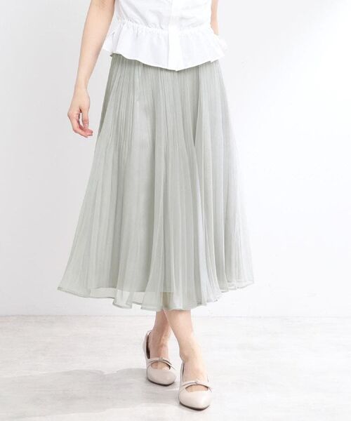 Reflect / リフレクト ロング・マキシ丈スカート | 【R‐QUALITY/手洗い可】シアープリーツスカート | 詳細5