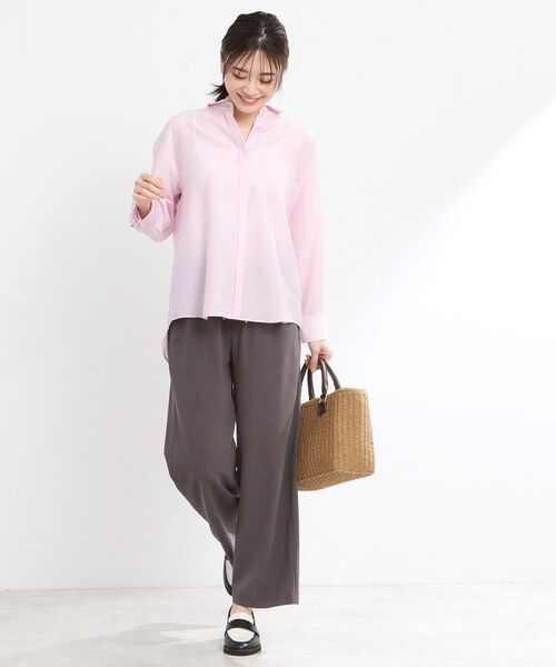 Reflect / リフレクト シャツ・ブラウス | 【マシンウォッシュ可】3WAYシアーシャツブラウス | 詳細10