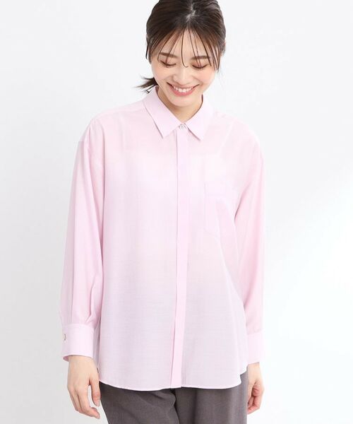 Reflect / リフレクト シャツ・ブラウス | 【マシンウォッシュ可】3WAYシアーシャツブラウス | 詳細18